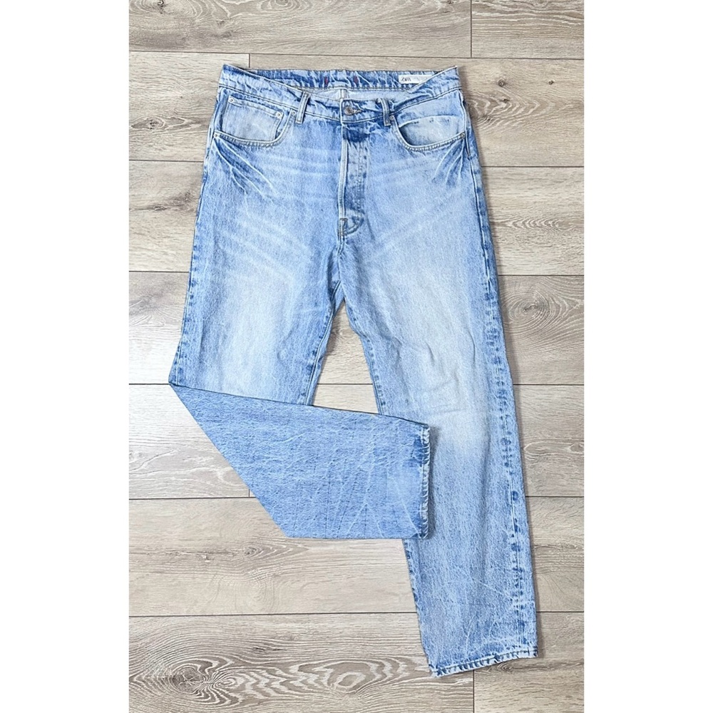 Zara ZW Collection Baggy Mid Rise Jeans